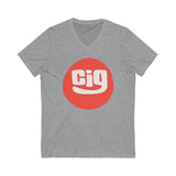 Unisex Short Sleeve V-Neck Tee - Big Circle Logo